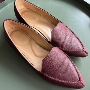 Like New Poppy Barley Pebbled Leather Loafer - Size 9 Merlot Burgundy